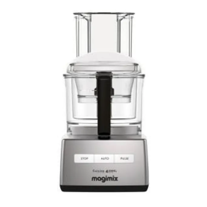 Magimix Food Processor CS 4200 XL Küchenmaschine Matt Chrome Multifunktions-Küchenmaschine mit XL-Einfüllschacht