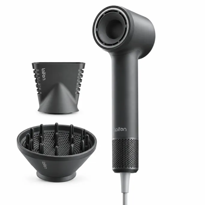 Laifen Air Pro High-Speed Haartrockner 115.000 U/min, Diffusor, Smart Temperature Control; schwarz