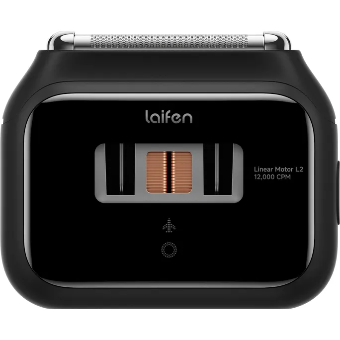 Laifen P3 Elektrorasierer mit 3-Klingen-System & Dual-Linearmotor – IPX7 Nass- & Trockenrasierer, USB-C, Reisetasche, schwarz