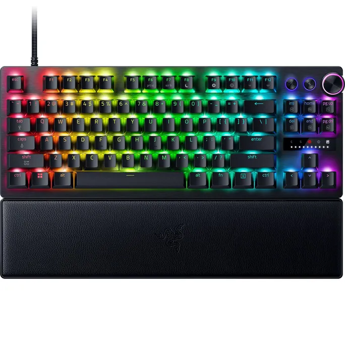 Razer Huntsman V3 Pro Tenkeyless 8KHz Gaming-Tastatur | Analog Optical Switches Gen-2, Rapid Trigger, Snap Tap, 8000 Hz HyperPolling, RGB, TKL