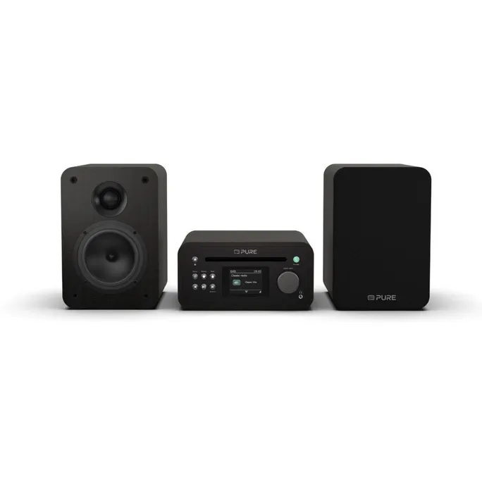 Pure Classic Stereo Mini Stereoanlage DAB+/FM, Bluetooth, CD, USB braun/Walnuss