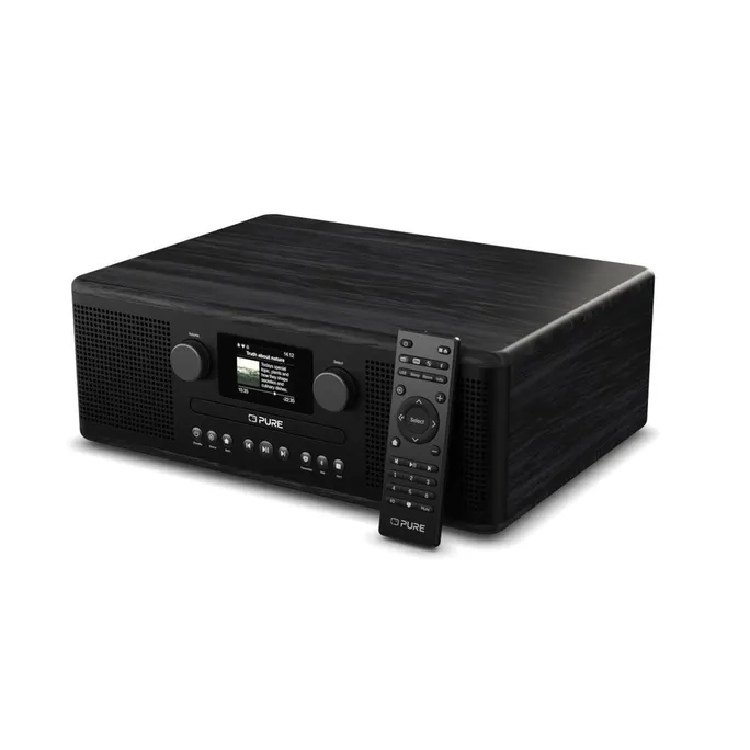 Pure Classic C-D6i Digitalradio Schwarz/Esche Stereo mit CD, Bluetooth, DAB/FM