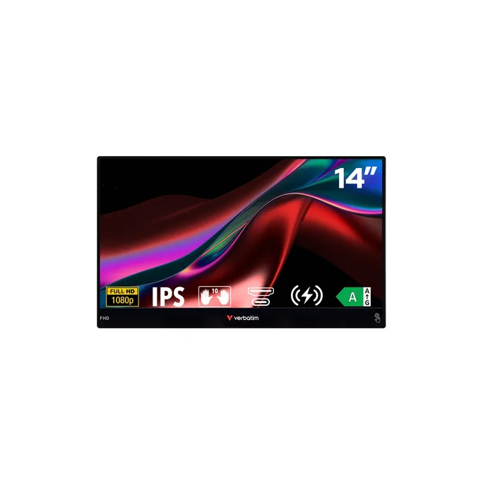Verbatim 32088 Portable Touch 14 Zoll Full HD IPS Panel 16:9 Touch Monitor