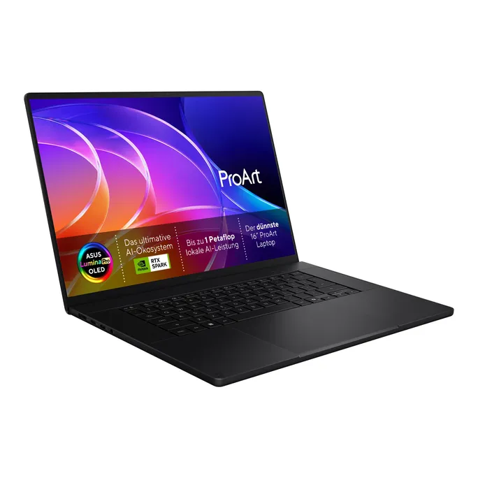 ASUS ProArt P16 H7607BA-SE041X 16 Zoll Touch Laptop NVIDIA RTX Spark N1X 675 NVIDIA RTX Spark N1X - 6144 Core GPU 128 GB RAM 2 TB SSD Windows 11 Professional Nano Black