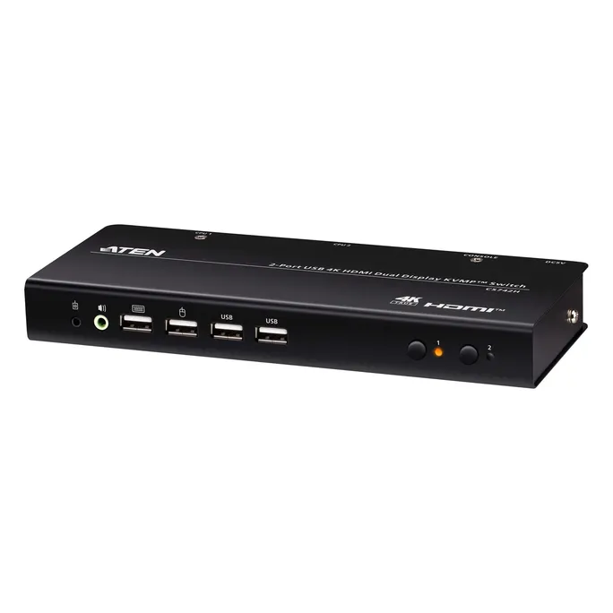 ATEN 2-Port-USB-4K-HDMI-Dual-Bildschirm-KVMP-Switch