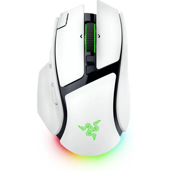 Razer Basilisk V4 Pro Wireless Gaming Maus - 50.000 DPI, 8.000 Hz, HyperScroll, Bluetooth, Chroma RGB, Weiß