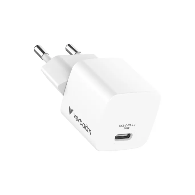 Verbatim 32395 Mini GaN Ladegerät 20W EU-Stecker weiß