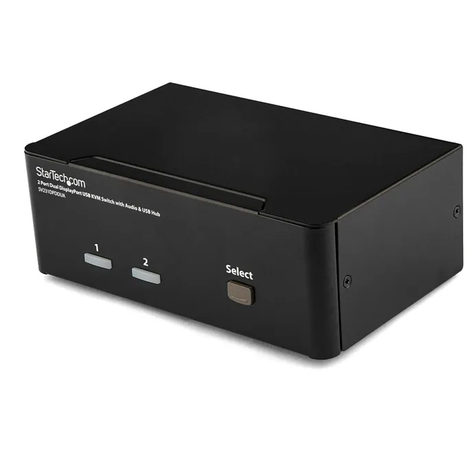 StarTech.com 2-Port Dual DisplayPort KVM Switch mit USB & Audio, Dual Monitor, 2560 x 1600 bei 60 Hz