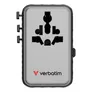 Verbatim 30191 Charge 'n' Travel GaN III Universal Reiseadapter 100W