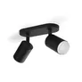 Philips Hue White and Color Ambiance Fugato schwarz 2er-Spot