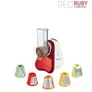 Moulinex DJ756G Zerkleinerer Fresh Express Plus 200 Watt Metallic-Rot-Weiß