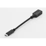 Digitus USB 3.1 Kabel 0,15m Typ-C zu Typ-A OTG St./Bu. schwarz