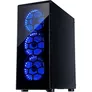 Inter-Tech CXC2 Midi Tower ATX Gaming Gehäuse Seitenfenster, blaue LED