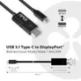 Club 3D USB Adapterkabel 1,8m Typ-C zu DisplayPort 8K60Hz HDR schwarz CAC-1557
