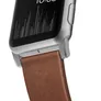 Nomad Strap Modern Leather Connector silber für Apple Watch 42/44mm braun