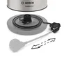 Bosch TWK3P420 Wasserkocher, DesignLine, kabellos 1,7 l, 2.400 W, edelstahl