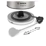 Bosch TWK4P440 Wasserkocher, DesignLine, kabellos 1,7 l, 2.400 W, Edelstahl