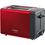 Bosch TAT4P424DE Kompakt Toaster, DesignLine, rot