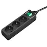 Hama 00108835 Steckdosenleiste, 3-fach, mit Schalter, 5 m, Schwarz