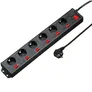Hama 00047870 Schutzkontakt-Verlängerungskabel Profi, 5 m, Schwarz