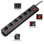 Hama 00047870 Schutzkontakt-Verlängerungskabel Profi, 5 m, Schwarz