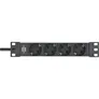 Brennenstuhl Alu Line Steckdosenleiste 10 Zoll H05VV-F3G1,5 für Racks 4-fach 2m
