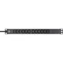 Brennenstuhl Alu Line Steckdosenleiste 19 Zoll H05VV-F3G1,0 C14-Stecker 12-fach