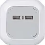 Brennenstuhl Steckdosenwürfel 4-fach + 2x USB 2.0 Charger 2100mA 1,4m grau