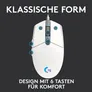 Logitech G203 LIGHTSYNC Kabelgebundene Gaming Maus Weiß