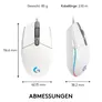 Logitech G203 LIGHTSYNC Kabelgebundene Gaming Maus Weiß