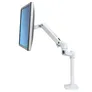 Ergotron LX Monitorarm mit hoher Säule, Tischhalterung (weiß)