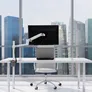 Ergotron LX Monitorarm mit hoher Säule, Tischhalterung (weiß)