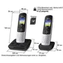 Panasonic KX-TGH722G schnurloses DECT Festnetztelefon AB, 2x Mobilteil si/schw