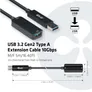 Club 3D USB 3.2 Gen2 Typ A-Verlängerungskabel 10 Gbits St./B. 5 m schwarz
