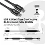 Club 3D USB 3.2 Typ-C zu Typ-C Kabel 5m 8K60Hz St./St. schwarz