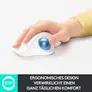 Logitech ERGO M575 Kabellose Trackball Maus Weiß
