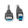 DIGITUS USB 3.0 Anschlusskabel 1,8m Typ A - B St/St, schwarz