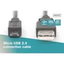 DIGITUS USB 2.0 Anschlusskabel 1,8m Typ A -micro  B St/St, schwarz