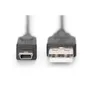 DIGITUS Mini USB 2.0 Anschlusskabel 1,0m Typ A - mini B (5pin) St/St, schwarz