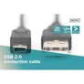 DIGITUS Mini USB 2.0 Anschlusskabel 1,0m Typ A - mini B (5pin) St/St, schwarz