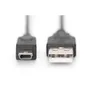DIGITUS Mini USB 2.0 Anschlusskabel 1,8m Typ A - mini B (5pin) St/St, schwarz