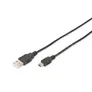 DIGITUS Mini USB 2.0 Anschlusskabel 1,8m Typ A - mini B (5pin) St/St, schwarz