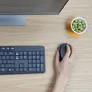 Logitech MK235 Combo Grau, Kabellose Maus-Tastaturkombination, Bluetooth, 2,4-GHz-Technologie