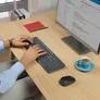 Logitech MK235 Combo Grau, Kabellose Maus-Tastaturkombination, Bluetooth, 2,4-GHz-Technologie