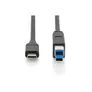 DIGITUS USB Typ-C Verbindungskabel, Typ C auf B St/St, 1,0 m, schwarz