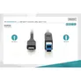DIGITUS USB Typ-C Verbindungskabel, Typ C auf B St/St, 1,0 m, schwarz