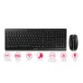 Cherry STREAM RECHARGE Maus-Tastaturkombination Schwarz - 2,4 Ghz, USB-A Dongle, wiederaufladbare NiMH-Akkus