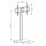 Techly TV Standfuß, Aluminium, LCD TV LED  32"-70"