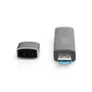 DIGITUS DA-70886 Combo Card Reader Hub (USB-C+USB 3.0) grau