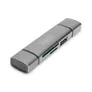 DIGITUS DA-70886 Combo Card Reader Hub (USB-C+USB 3.0) grau